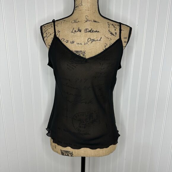 Notations 2 Piece Sheer Ruffle Tie Front Top Sz M Y2K Indie Festival Artsy Vtg - Picture 7 of 16